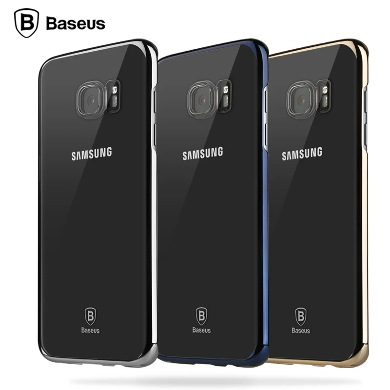Baseus для Samsung Galaxy S7 край чехол Роскошные Покрытие Рамки трудно PC задняя крышка Ultra