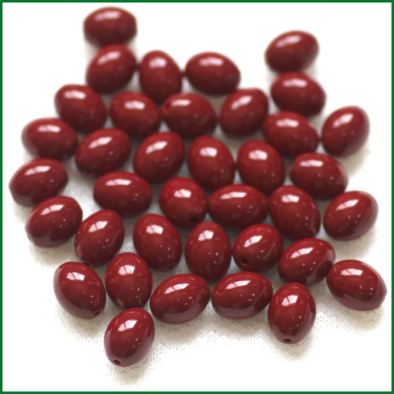 

11X8mm 13X10mm 100pcs Beautiful Fashion Crystal Glass Oval Beads Loose Beads Pure Color Beads DIY necklace Bracelets beads