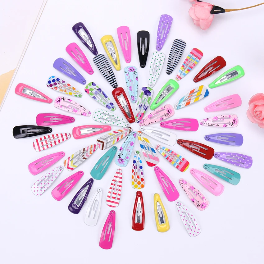 10PCS/Set New Lovely Heart Type Metal Candy Color Girls Hairpins Hair Clip Kids Headwear Children Accessories Baby BB Clips