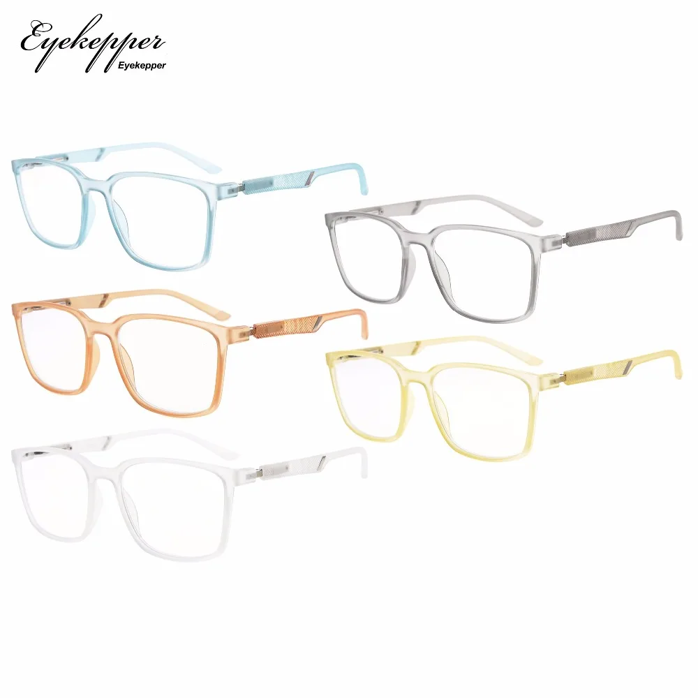 R151-Mix-5pcs Eyekepper 5-Pack большая оправа мужские женские очки для чтения со специальным
