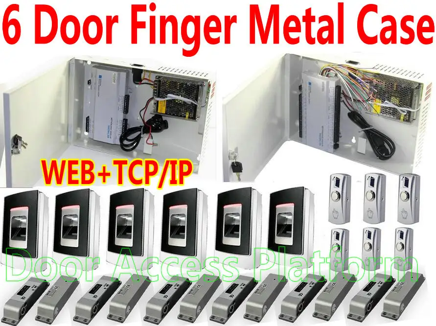 6 дверный контроллер отпечатков пальцев веб интерфейс биометрический доступа