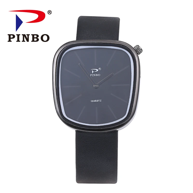 New Luxury Brand Rectangle Casual Quartz Watch Men Business Leather Strap Watches Relogio Masculino Military 2-pin Wrist | Наручные часы