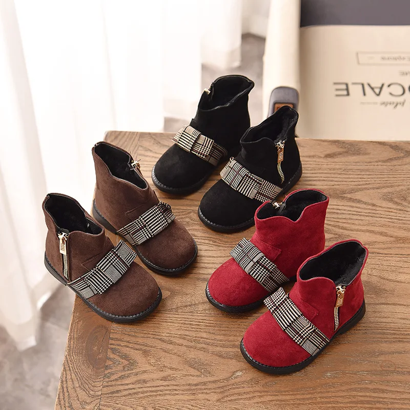 2018 детская обувь для маленьких девочек Детская мода Сникеры с бантом сапоги на