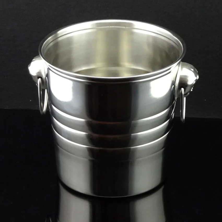 Small size thick stainless steel Ice bucket/KTV Club champagne ice bucket/wine bucket |