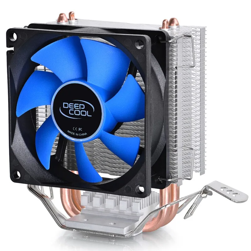 Кулер для мини процессора Deepcool радиатор с двумя тепловыми трубками Intel LGA 775/115x AMD