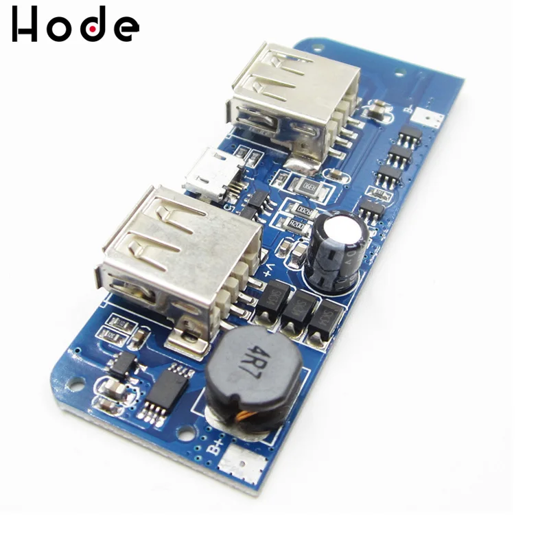 18650 Двойной Micro USB 3 7 в до 5 В 2A повышающий Мобильный Внешний аккумулятор DIY зарядное