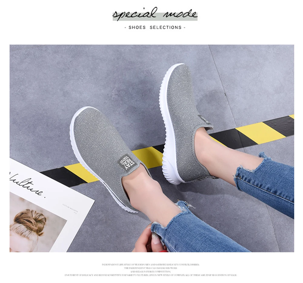Zapatos de mujer; Женская Роскошная обувь без застежки; женская обувь; новые удобные дышащие Прогулочные кроссовки из сетчатого материала; femme GF01B