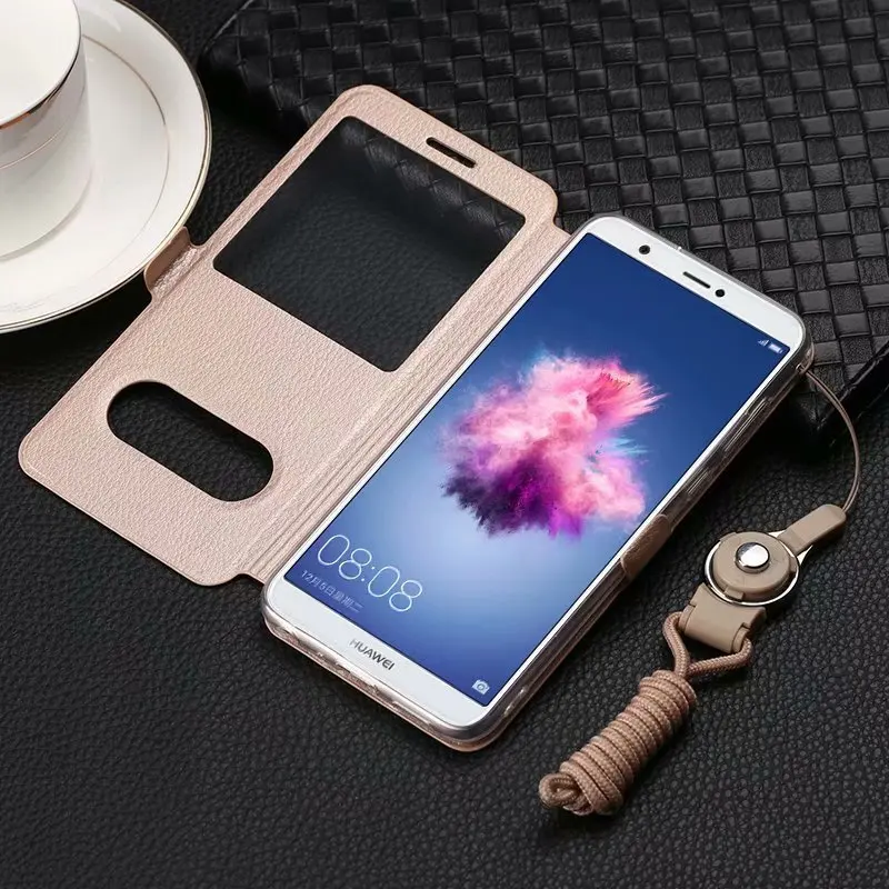 Чехол для OPPO R17 Pro чехол из искусственной кожи с окошком просмотра чехол-книжка F1S