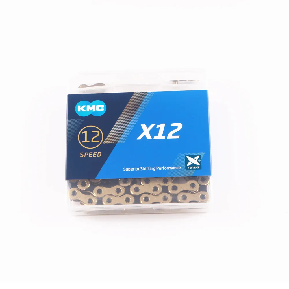 Цепь для горного велосипеда KMC X12 12 Скоростей 1 6 л золотистая серебристая черно