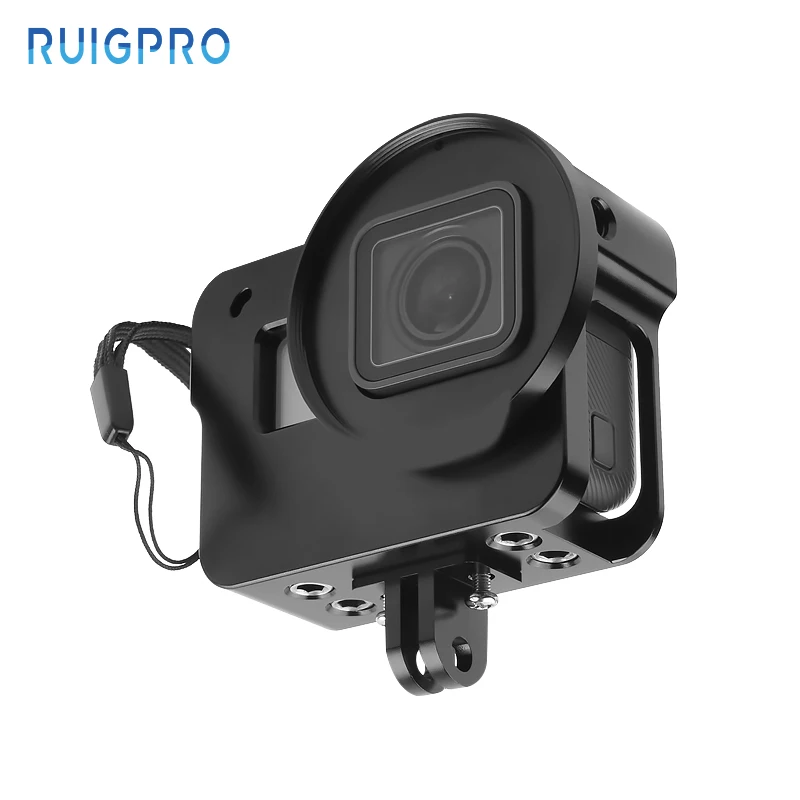 CNC алюминиевый сплав защитный чехол для GoPro HERO 5 6 7 черная камера крепление-сетка с