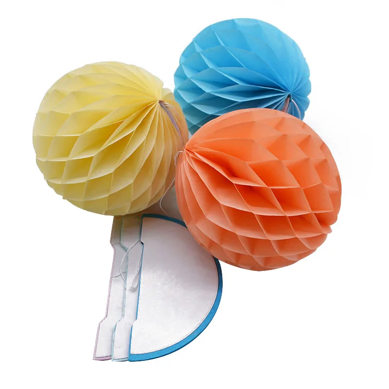 10 шт./лот 5 см мини цветные сотовые цветы из папиросной бумаги шары для дома