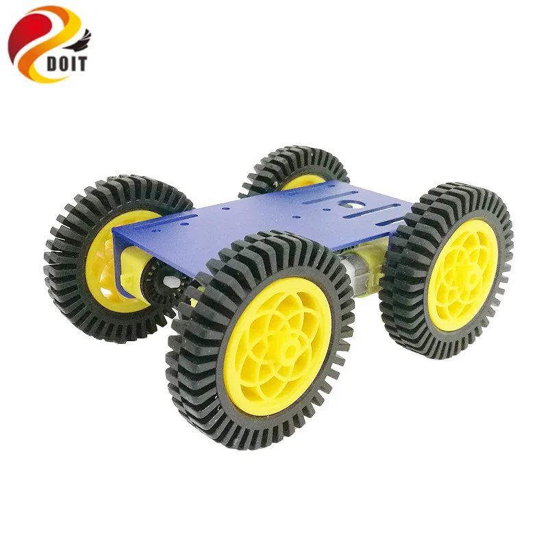 Умный робот RC автомобильный комплект с 2 мм алюминиевым шасси 4 шт мотора TT 80
