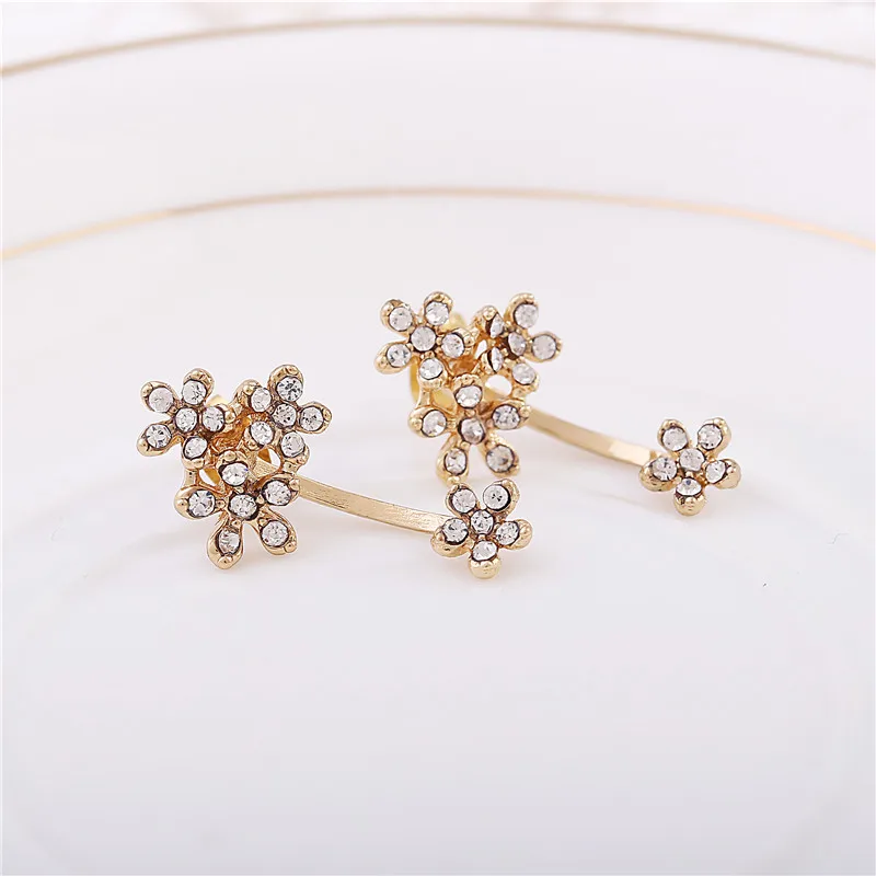 1 пара винтажные позолоченные хрустальные миниатюрные серьги-гвоздики Украшение