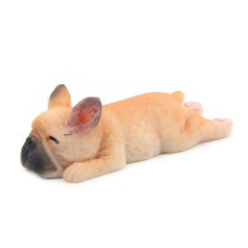 

Kawaii Sleepy Simulation French Bulldog Resin Toy Figurine Cartoon Hand Model Kids Gifts Porcelain Figurines Home decorations