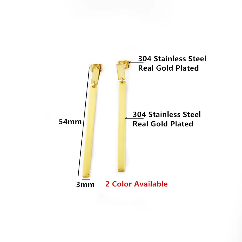 Минималистичные изящные тонкие длинные висячие серьги подвески из нержавеющей