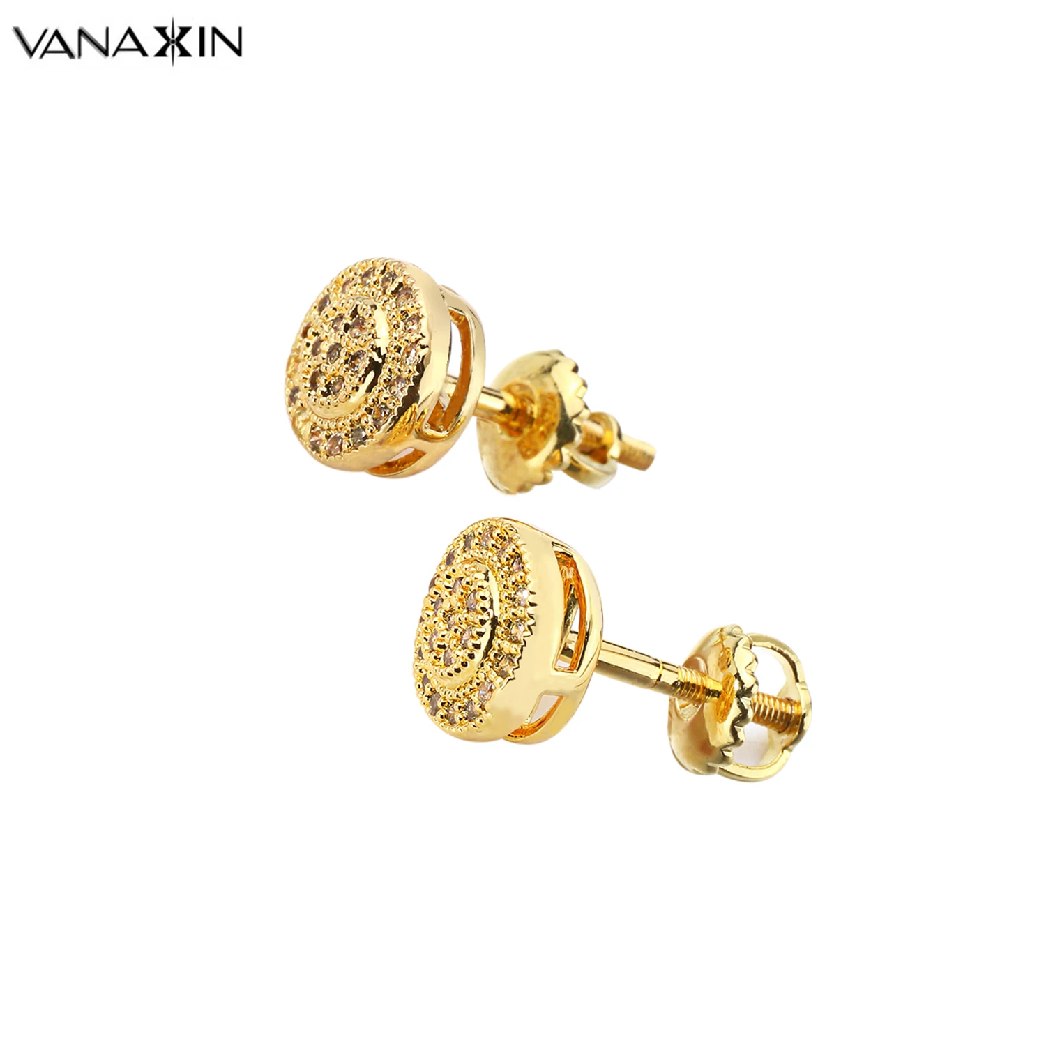 Серьги гвоздики VANAXIN для женщин с кубическим цирконием AAA модные ювелирные