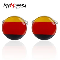 memolissa 3 pairs wedding cufflinks germany national flag cuff buttons shirt silvery fashion mens jewelry accessories