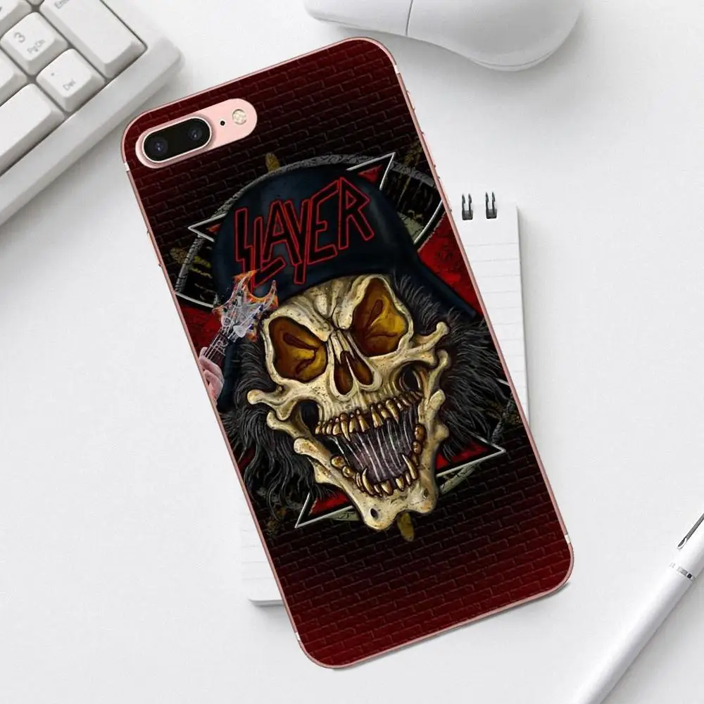 Qdowpz чехол для телефона с рисунком рок группы Slayer iPhone 4 4S 5 5C SE 6 6S 7 8 Plus X XS Max XR Galaxy A3 A5