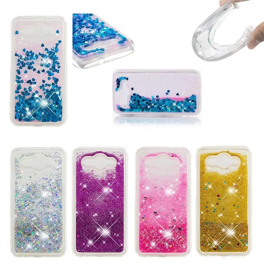 Love Heart Dynamic Liquid Quicksand Soft TPU Phone case For Huawei Y5 Y5II Y3 Y7 Lite Y6 Pro 2017 Version Smart Back Cover |