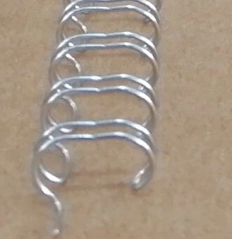 100 шт./кор. A4 Размеры 1/3 шаг 34 кольца 1/4-9/1"(6,4 мм-14,3 мм) с нейлоновым покрытием с двойной петлей провода бандажная проволока расчески - Цвет: 9.5mm-Sliver