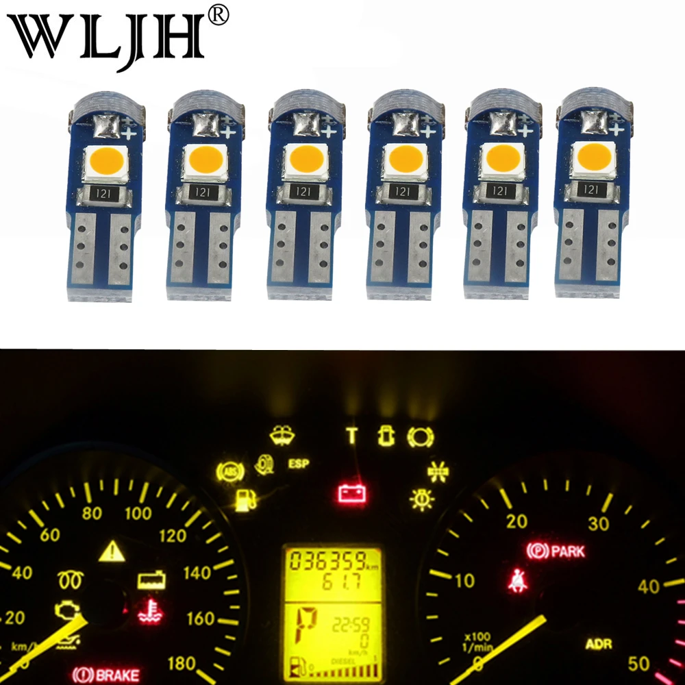 WLJH 6x T5 светодиодный светильник приборной панели автомобиля Приборная панель