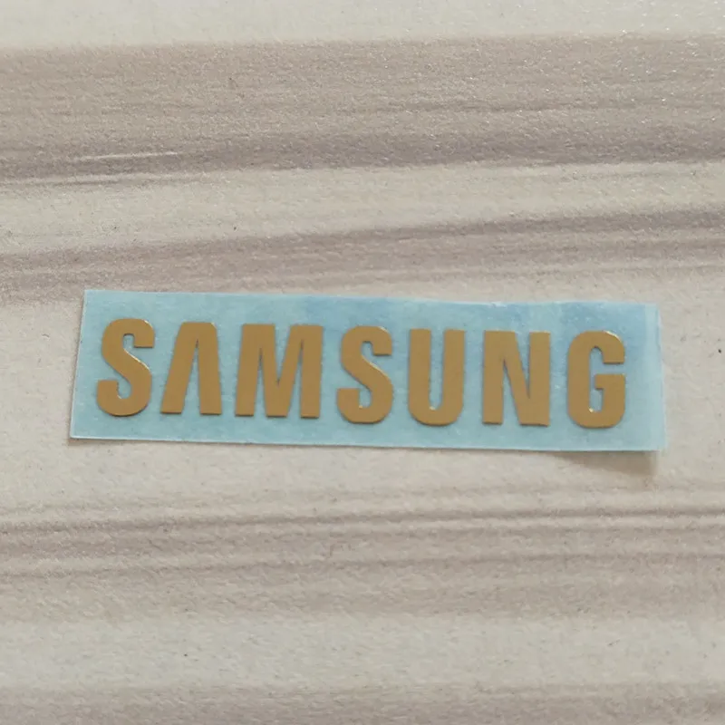 Наклейки на заказ с золотым логотипом Samsung Galaxy S3 s4 s5 металлические наклейки 31x6 мм