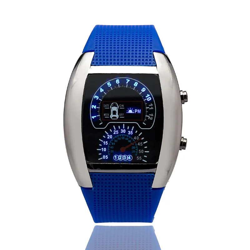 Инновационные Новые Модные часы LED Вспышкой Цифровые Часы приборной доске