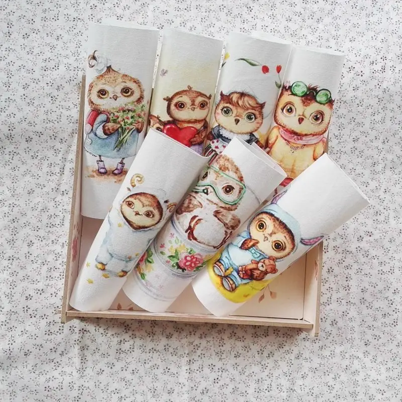 Русская Сова diy окрашенная вручную ткань хлопчатобумажная пэчворк Скрапбукинг