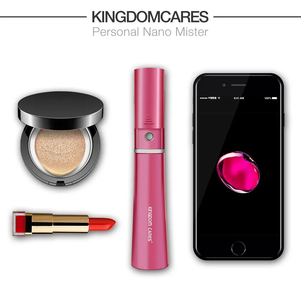 KINGDOM CARES Lipstick Style Facial Humidifier Moisturizing Mist Sprayer Anti-dryness Skin Tightening Cool Mini KD-123 |