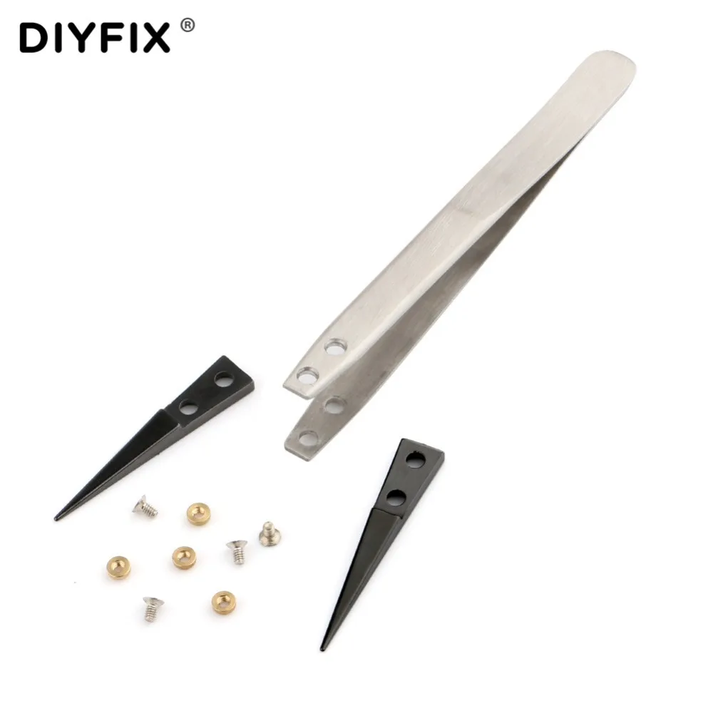 Керамические пинцеты DIYFIX ESD антистатические щипцы для электронных сигарет с