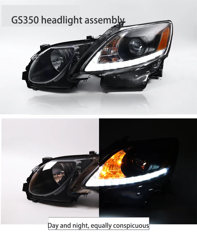 Для Lexus GS300 GS350 GS430 GS450 светодио дный Глава лампы с светодио дный фар объектив проектора 2006-2012 год