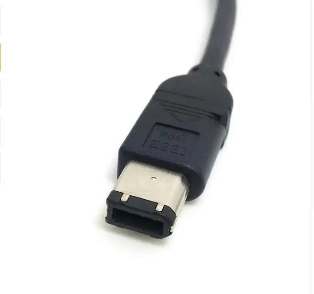 Кабель для передачи данных IEEE 1394 1394a Firewire 400 6pin 90 градусов вниз под прямым углом до