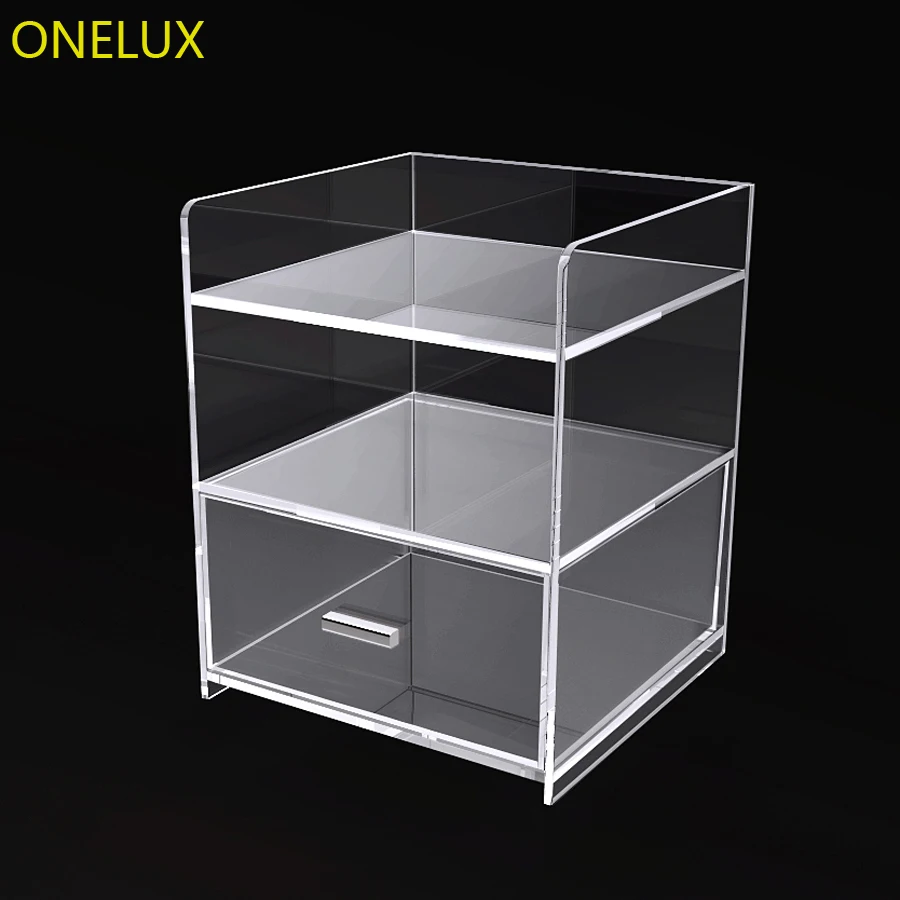 Прозрачная акриловая прикроватная тумбочка-столик, Lucite тумбочка, Perspex кофейные столики