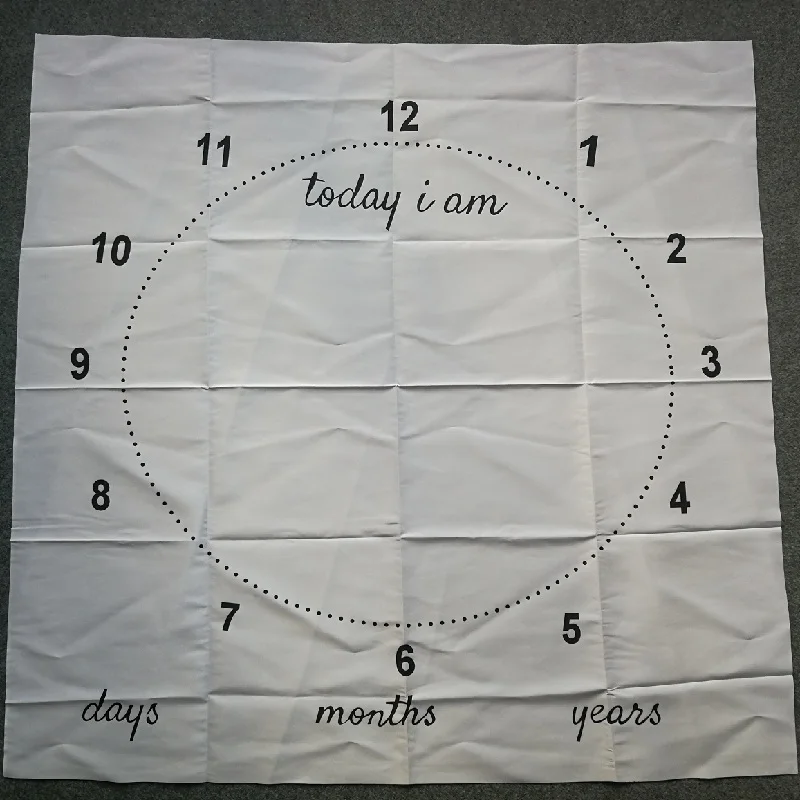 Q-100X100cm Мультяшные детские игровые коврики для младенцев с изображением детской вехи фото реквизит одеяла для заднего фона Фон тканевый Декор комнаты фото аксессуары - Цвет: Q-100X100cm