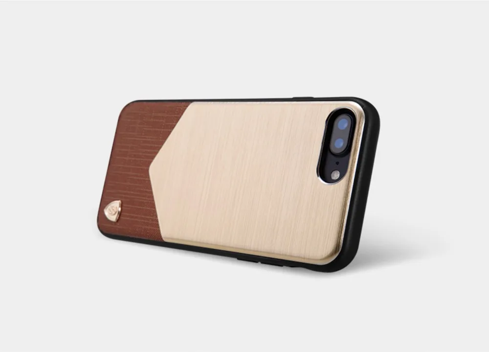Nillkin Lensen телефонные чехлы для Apple iPhone 8 Plus бизнес Металл Матовый+ импортная кожа TPU PC задняя крышка для iPhone7 Plus