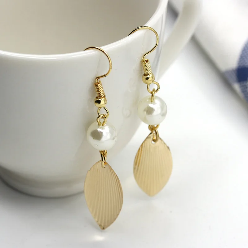 

Long Tassel Earrings with pearl Earrings for Women leaf Dangle Earrings Gifts Jewelry