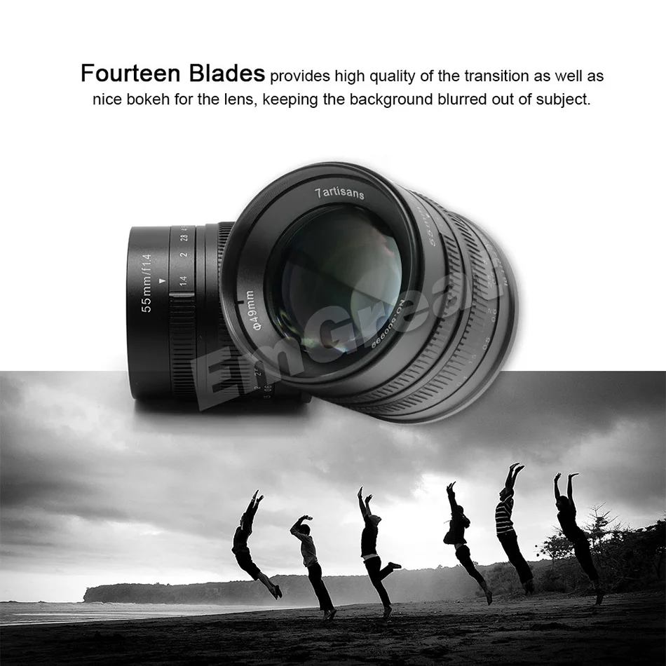 7artisans APS-C 55 мм F1.4 ручной объектив с фиксированным фокусным расстоянием для цифровой фотокамеры Fuji X Крепление камеры X-A1 X-A10 X-A2 X-A3 X-AT X-M1 XM2 X-T1 X-T10 X-T2 X-T20