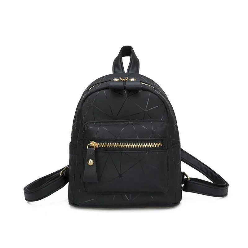 Женский студенческий рюкзак на молнии из искусственной кожи модный мини для