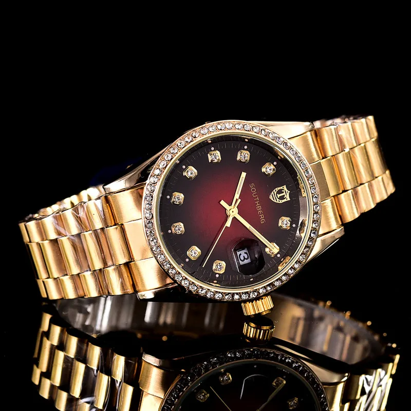 Женские золотистые спортивные часы с хронографом аналоговые кварцевые наручные