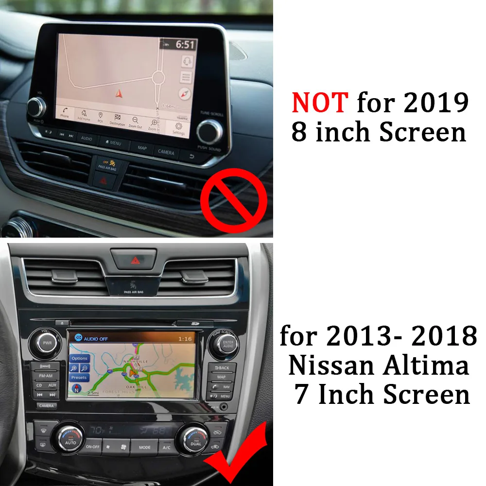 Для 7 дюймов NISSAN ALTIMA 2013 2014 2015 2016 2017 2018 автомобильные внутренние молдинги GPS