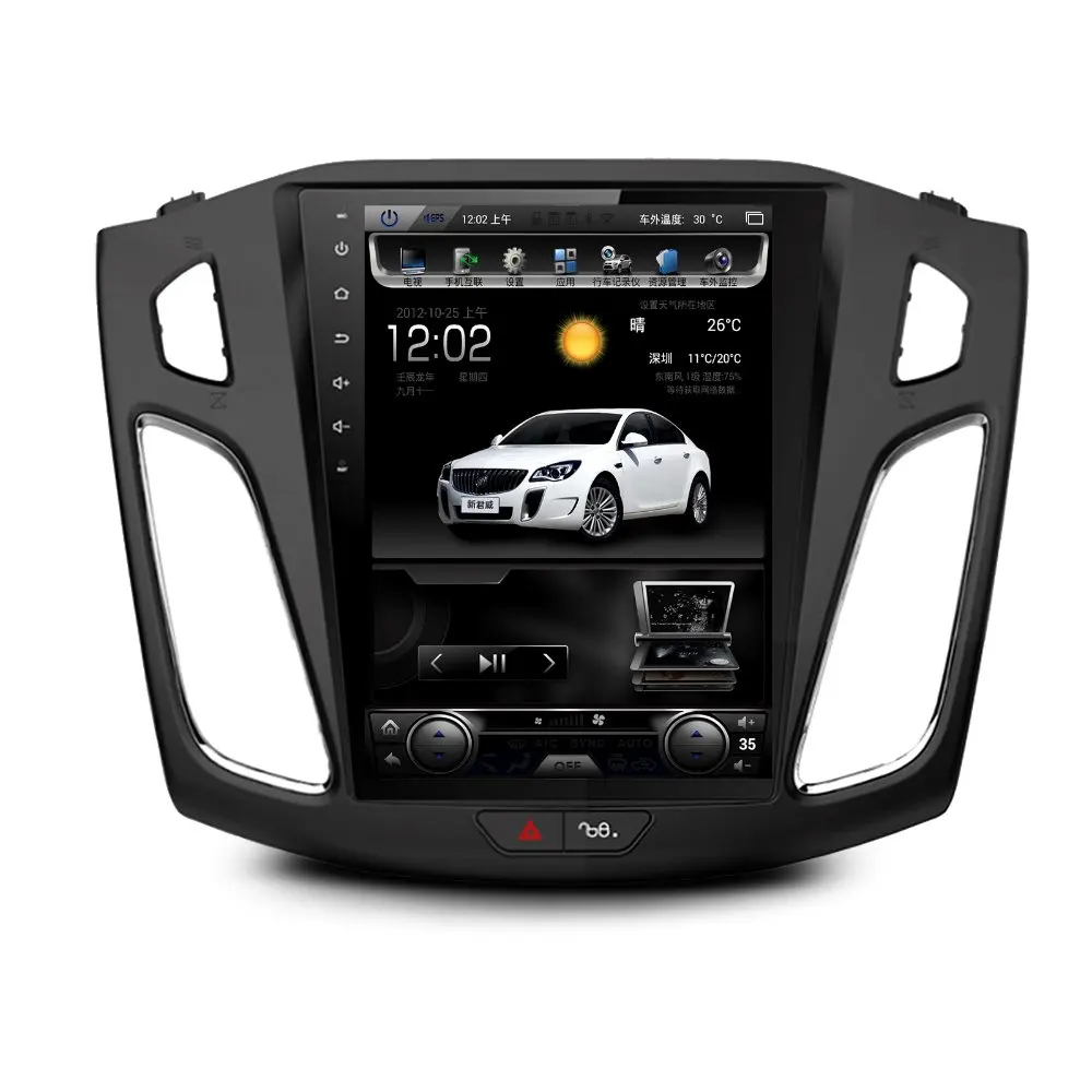Автомобильная аудиосистема 10 4 дюйма Android 6 0 2 Гб ОЗУ 16 ПЗУ для Ford Focus 2012 2013 2014 2015