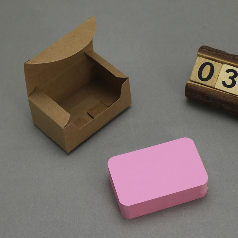 pink color 200 шт./лот Размер: 9 см x 5,5 см крафт-бумага пустая маленькая карта сообщение заметки карта картонная открытка слово граффити - Цвет: pink color