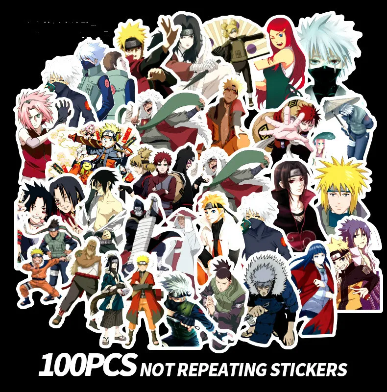 

100 sheets Cartoon Anime Peripheral Sticker Set Personality Suitcase Guitar Computer Skateboard Decorative Stickers Gift