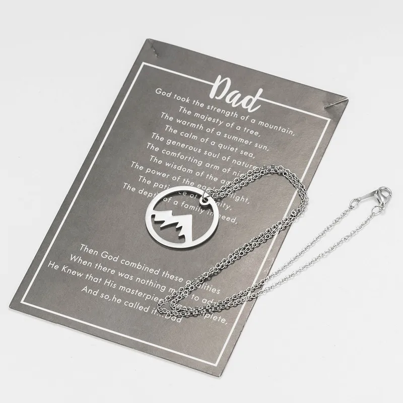 Wish Card Father как кулон &quotГора&quot ожерелье для украшения папы подарок на день