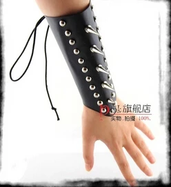 Модные Медь Спайк заклепки кожаный браслет Высокое качество в стиле панк человек