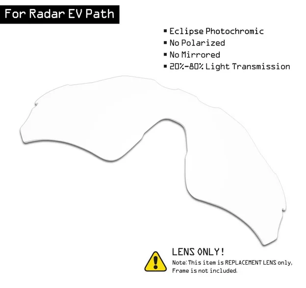 Eclipse Photochromic SmartVLT солнцезащитные очки, Сменные линзы для солнцезащитных очков, поляризованные линзы, EV Path-Eclipse, серые фотохромные - Цвет линз: Eclipse Photochromic