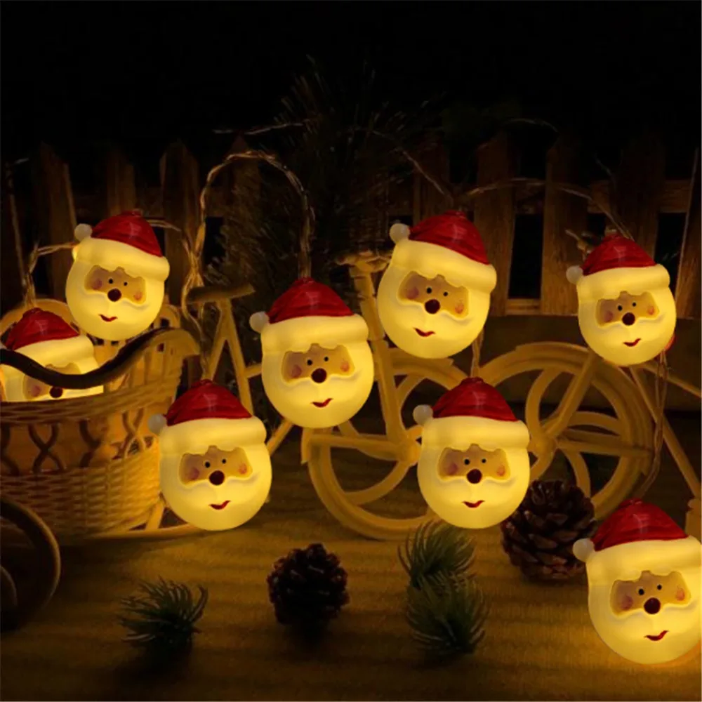 10 Огни Санта Клаус портрет декоративные огни Строка инновационные модели Light