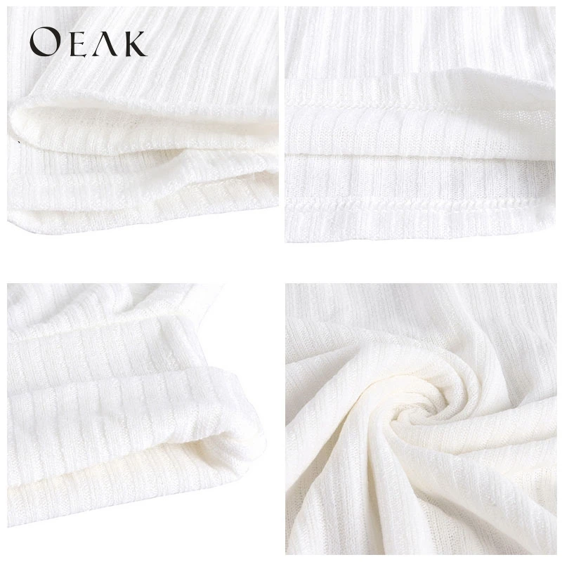 OEAK 3XL осень зима длинный рукав вязаный свитер платье водолазка мини Vestidos женское