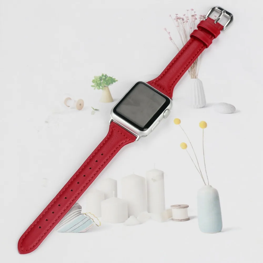Кожаный ремешок для часов Apple Watch 38 мм 44 мм 40 мм 42 мм кожаный ремешок сменные браслеты для Iwatch браслет 83005