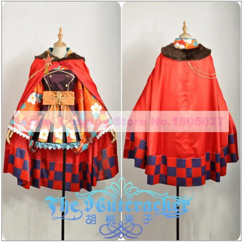 Отлично! Taisho модное кимоно Пробуждение Kousaka женский костюм для косплея + плащ